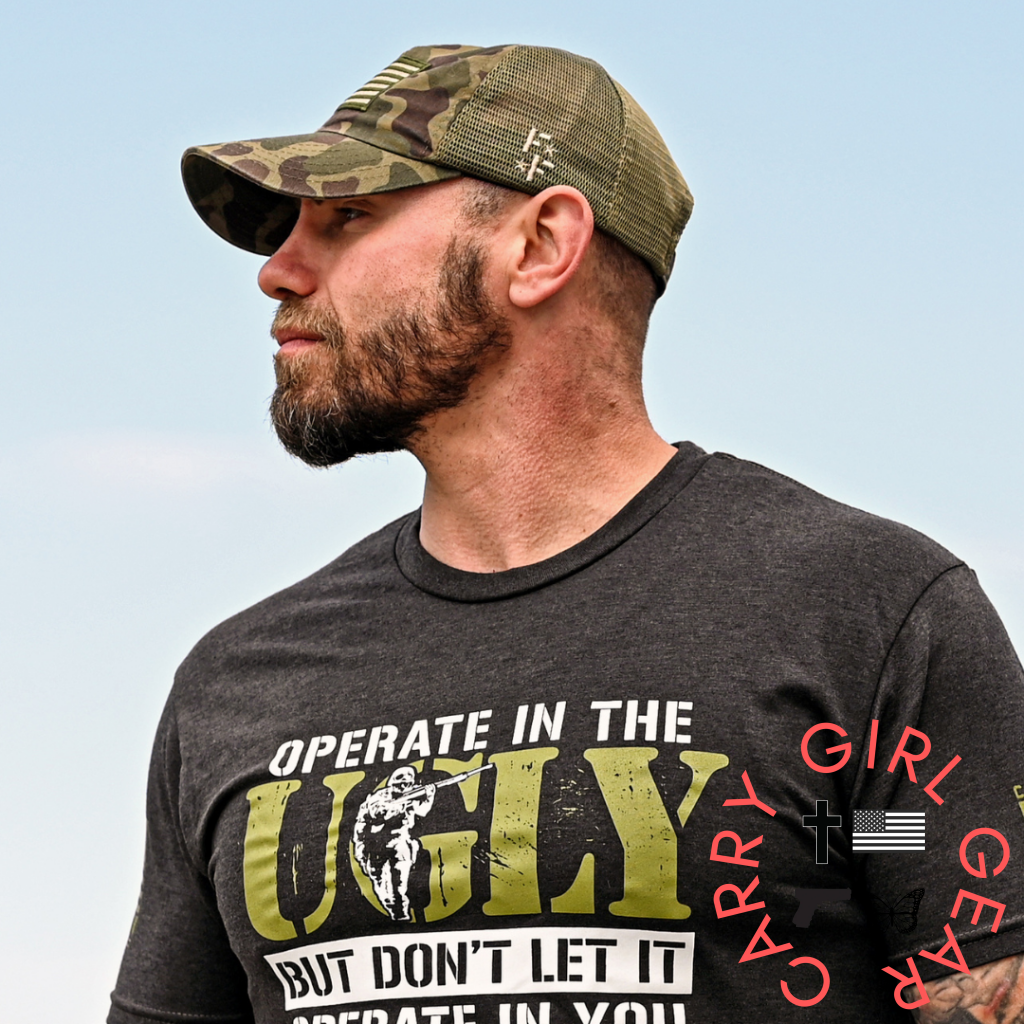 Vintage Frog Skin Camo American Flag Range Hat Hats