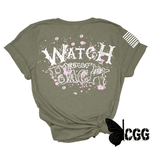 Watch Your Back Tee Xs / Olive Unisex Cut Cgg Perfect Tee