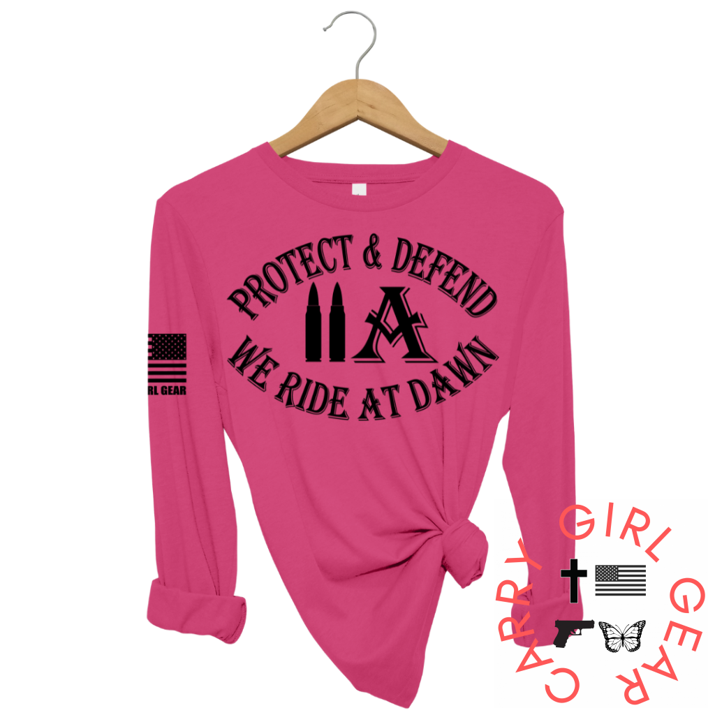 We Ride At Dawn Long Sleeve Berry / Xs