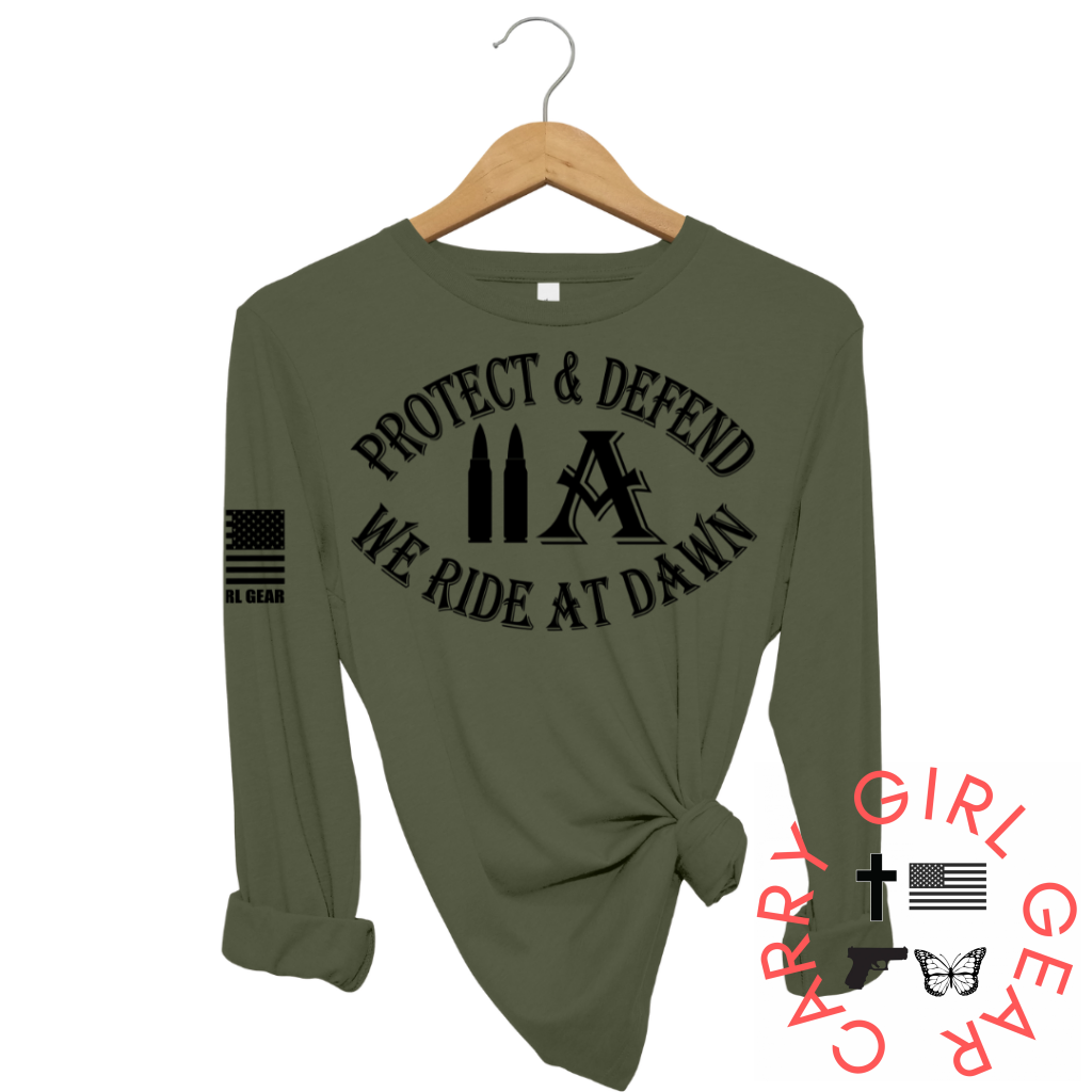 We Ride At Dawn Long Sleeve Olive / Xs