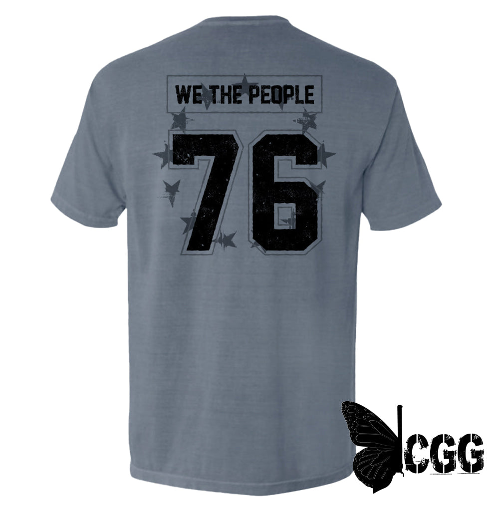 We The People 76 Jersey Grey / S Comfort Colors Pocket Tee Nc - Apparel