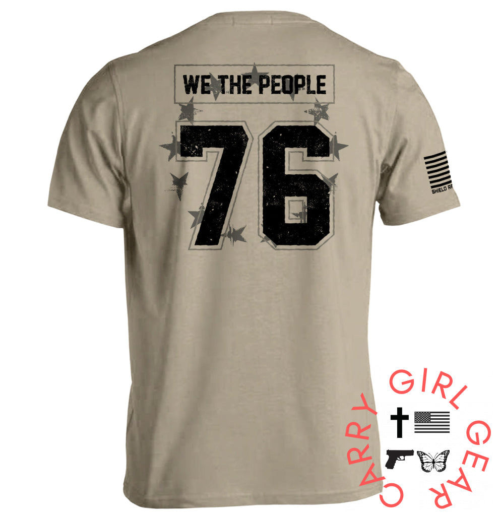 We The People 76 Jersey Tan / S Tee Nc - Apparel