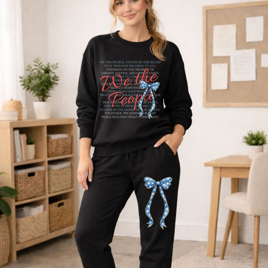 WE THE PEOPLE JOGGER SET BLACK / XS / XS Clothing Set