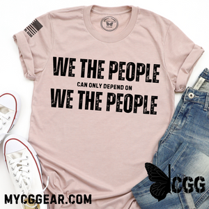 We The People Tee Xs / Gravel Unisex Cut Cgg Perfect