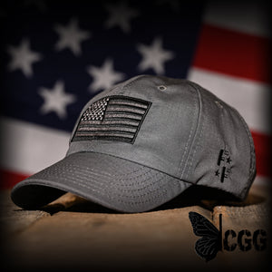 Wolf Grey Full Fabric American Flag Range Hat Hats