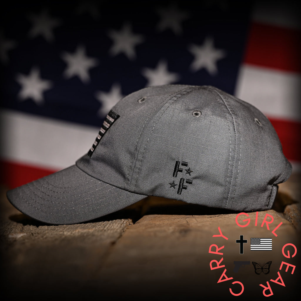 Wolf Grey Full Fabric American Flag Range Hat Hats