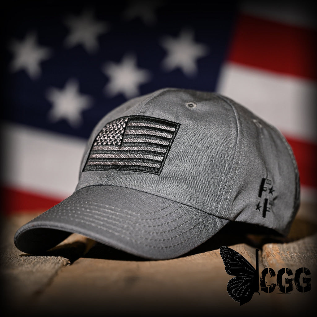 Wolf Grey Full Fabric American Flag Range Hat Hats