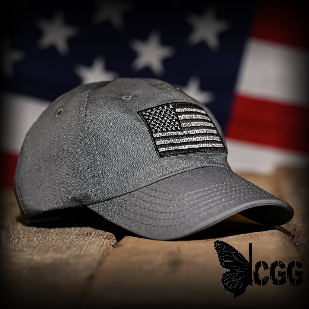 Wolf Grey Full Fabric American Flag Range Hat Hats