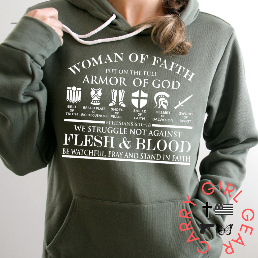 Woman Of Faith Hoodie & Sweatshirt Pullover / Mauve Xs