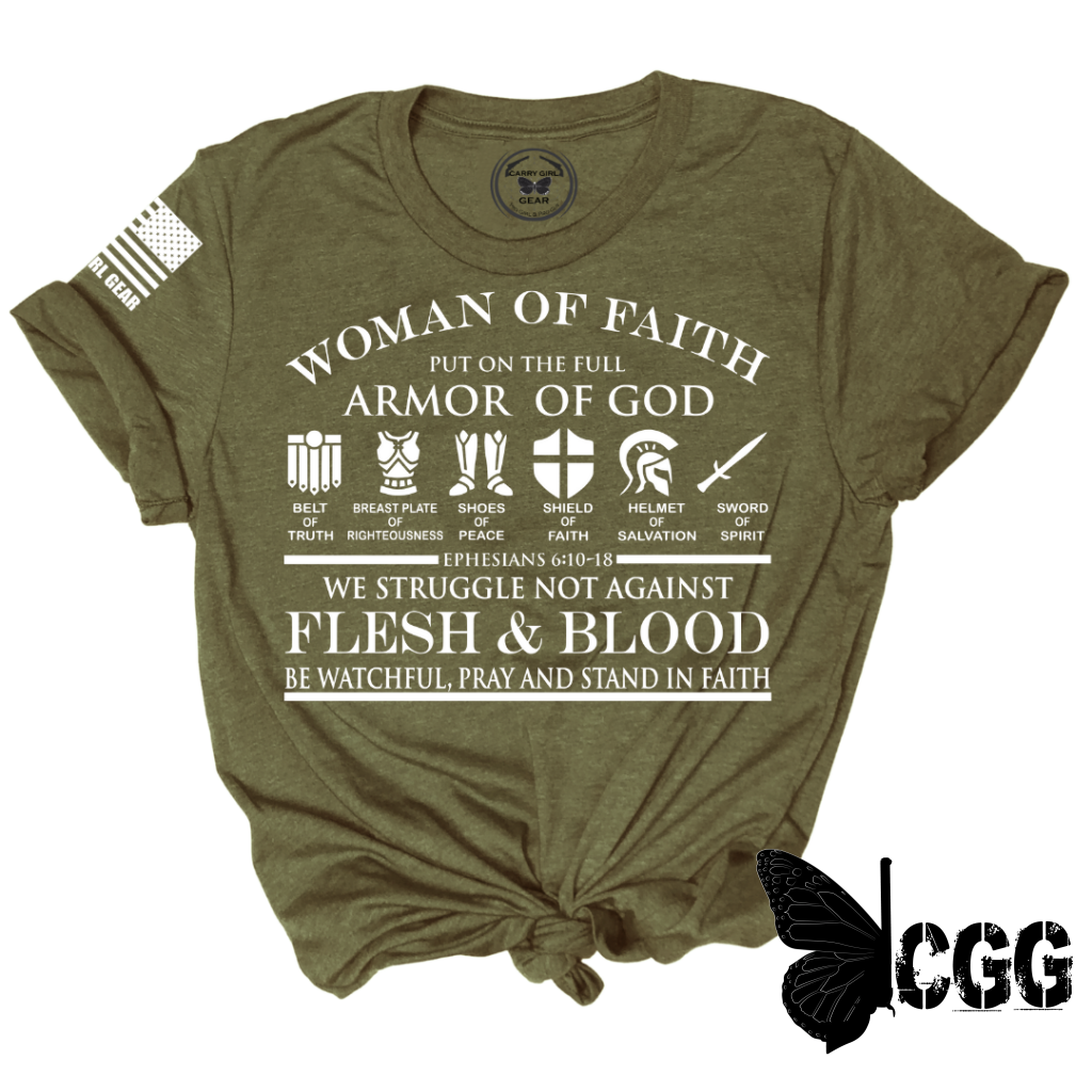 Woman Of Faith Tee Xs / Olive Unisex Cut Cgg Perfect Tee