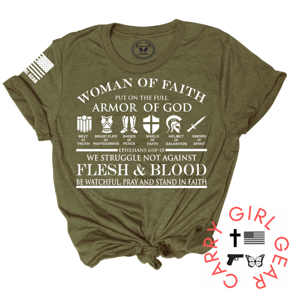 Woman Of Faith Tee Xs / Olive Unisex Cut Cgg Perfect Tee