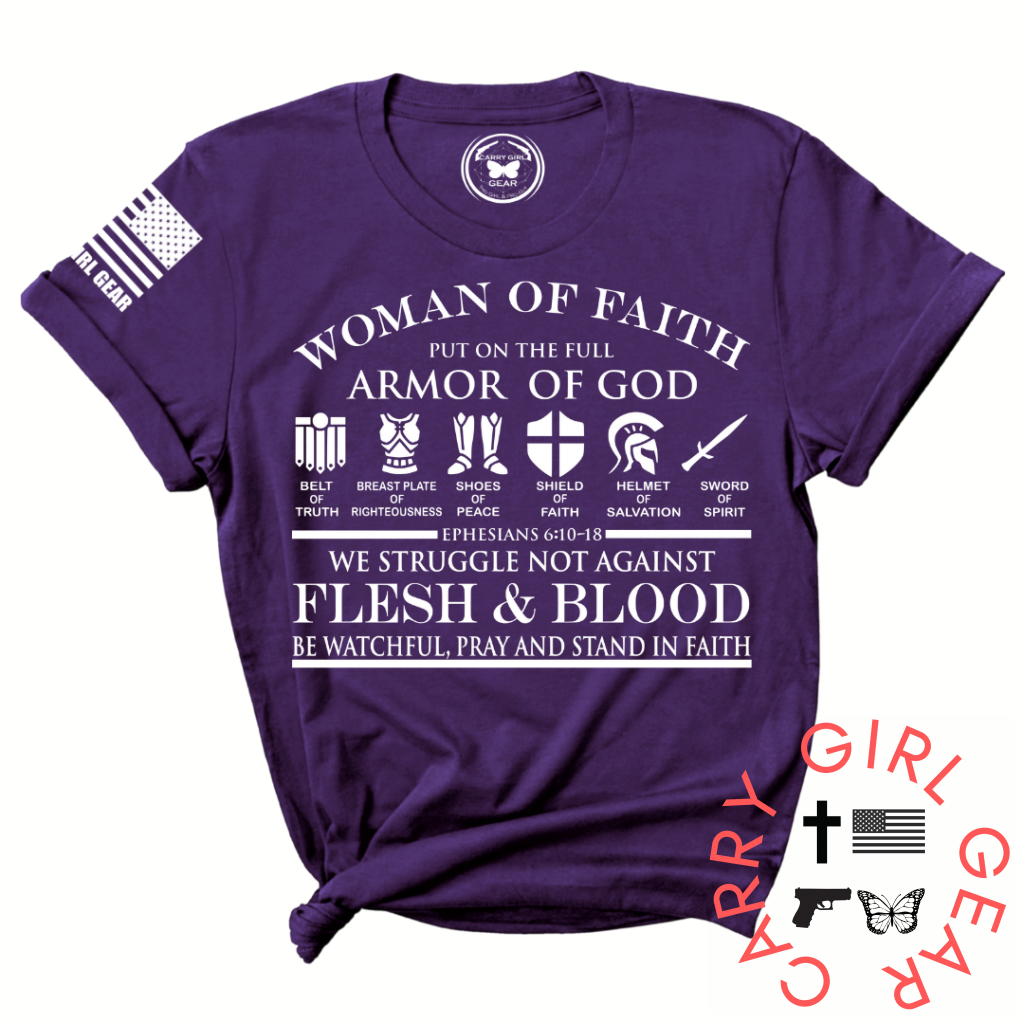 Woman Of Faith Tee Xs / Purple Unisex Cut Cgg Perfect Tee