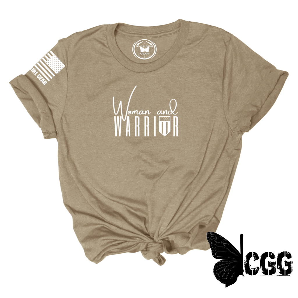 Woman & Warrior Tee Xs / Latte Unisex Cut Cgg Perfect Tee