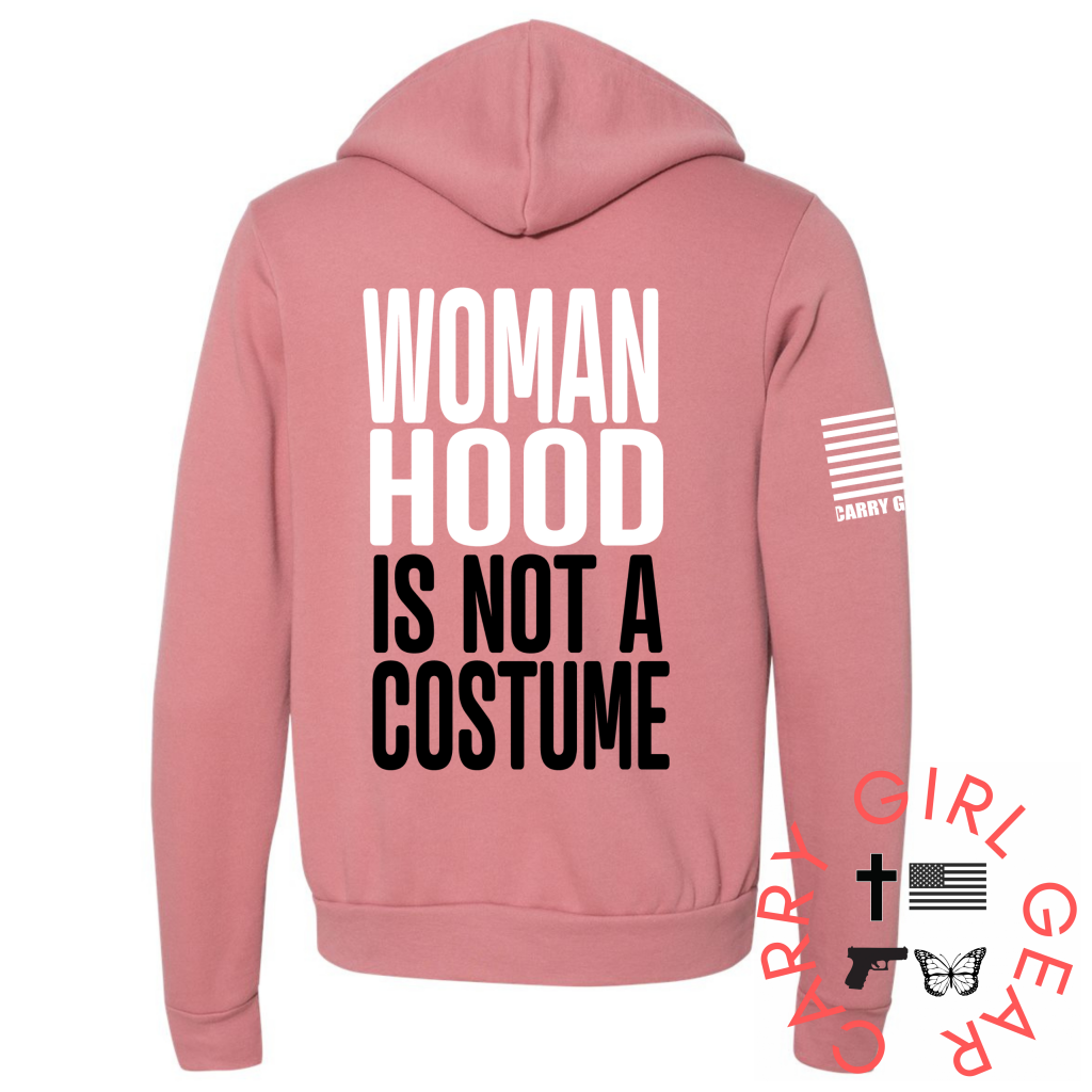 Womanhood Zippered Hoodie Mauve / Xs