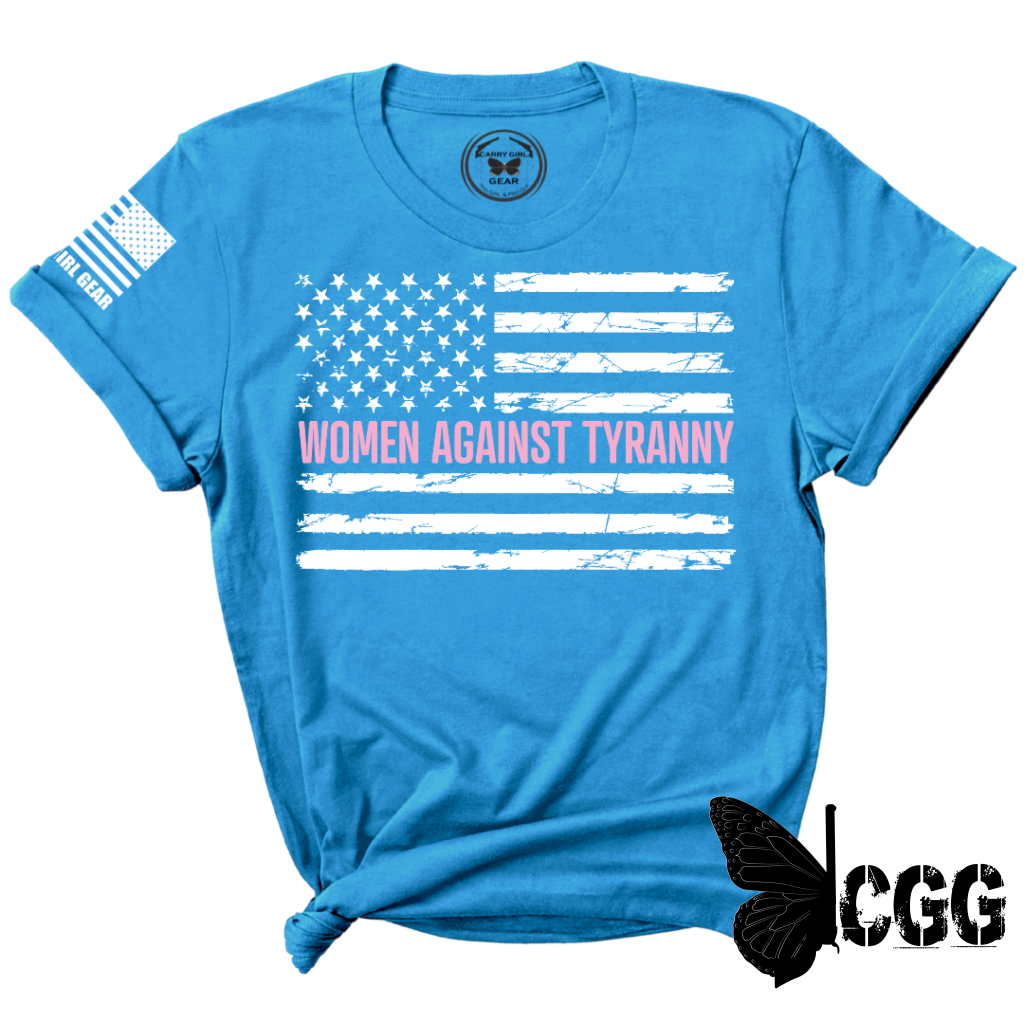 Women Against Tyranny Tee Xs / Turquoise Unisex Cut Cgg Perfect Tee