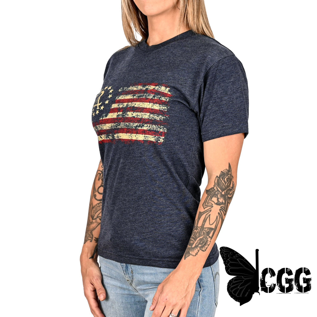 Women’s 2A Betsy Ross Flag Patriotic Boyfriend Fit T-Shirt