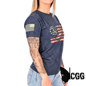 Women’s 2A Betsy Ross Flag Patriotic Boyfriend Fit T-Shirt