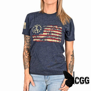 Women’s 2A Betsy Ross Flag Patriotic Boyfriend Fit T-Shirt Xs