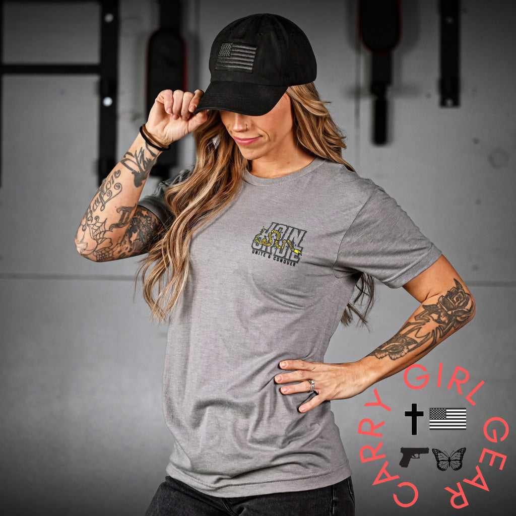 Women’s Boyfriend Fit Join Or Die Patriotic Tshirt T-Shirt