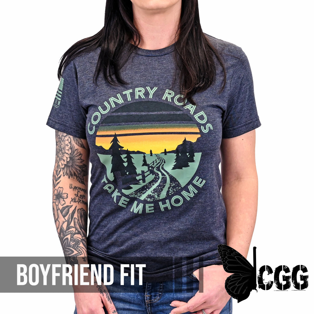 Women’s Country Roads Boyfriend Fit T-Shirt Xs