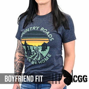 Women’s Country Roads Boyfriend Fit T-Shirt Xs