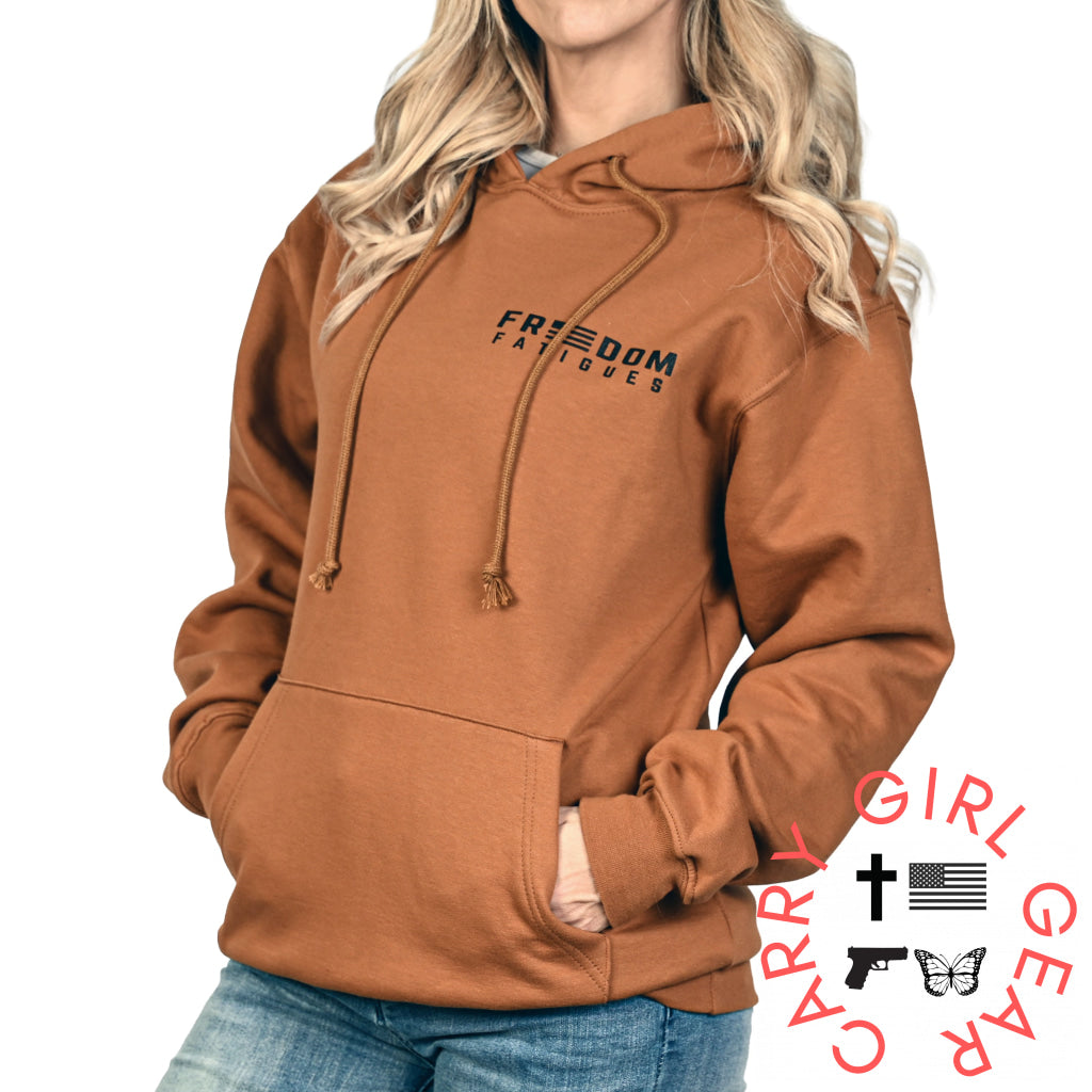 Women’s Heavyweight Oversized American Flag Patriotic Hoodie Sweatshirt