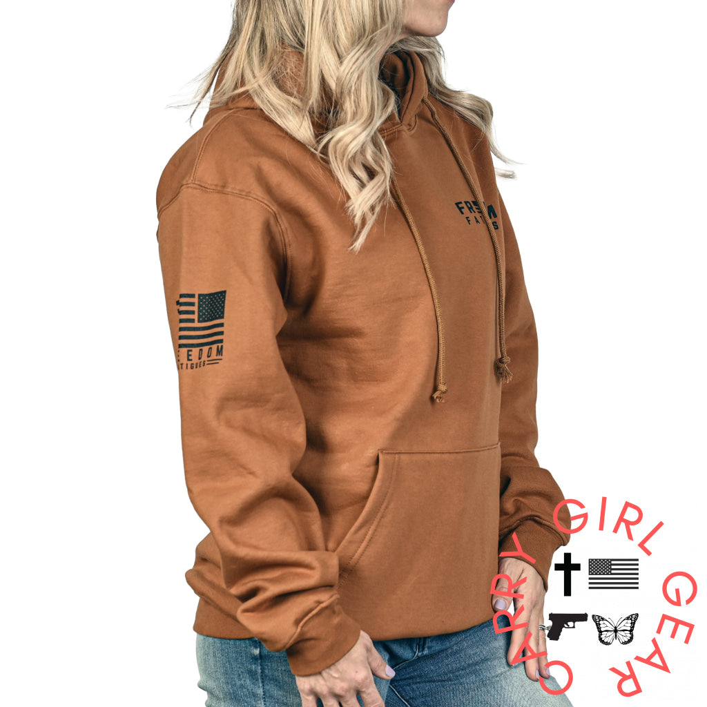 Women’s Heavyweight Oversized American Flag Patriotic Hoodie Sweatshirt