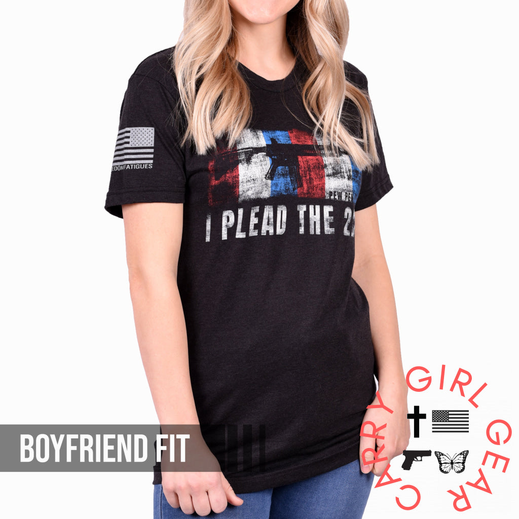 Women’s ’I Plead The 2Nd’ Boyfriend Fit T-Shirt By Pew Nation