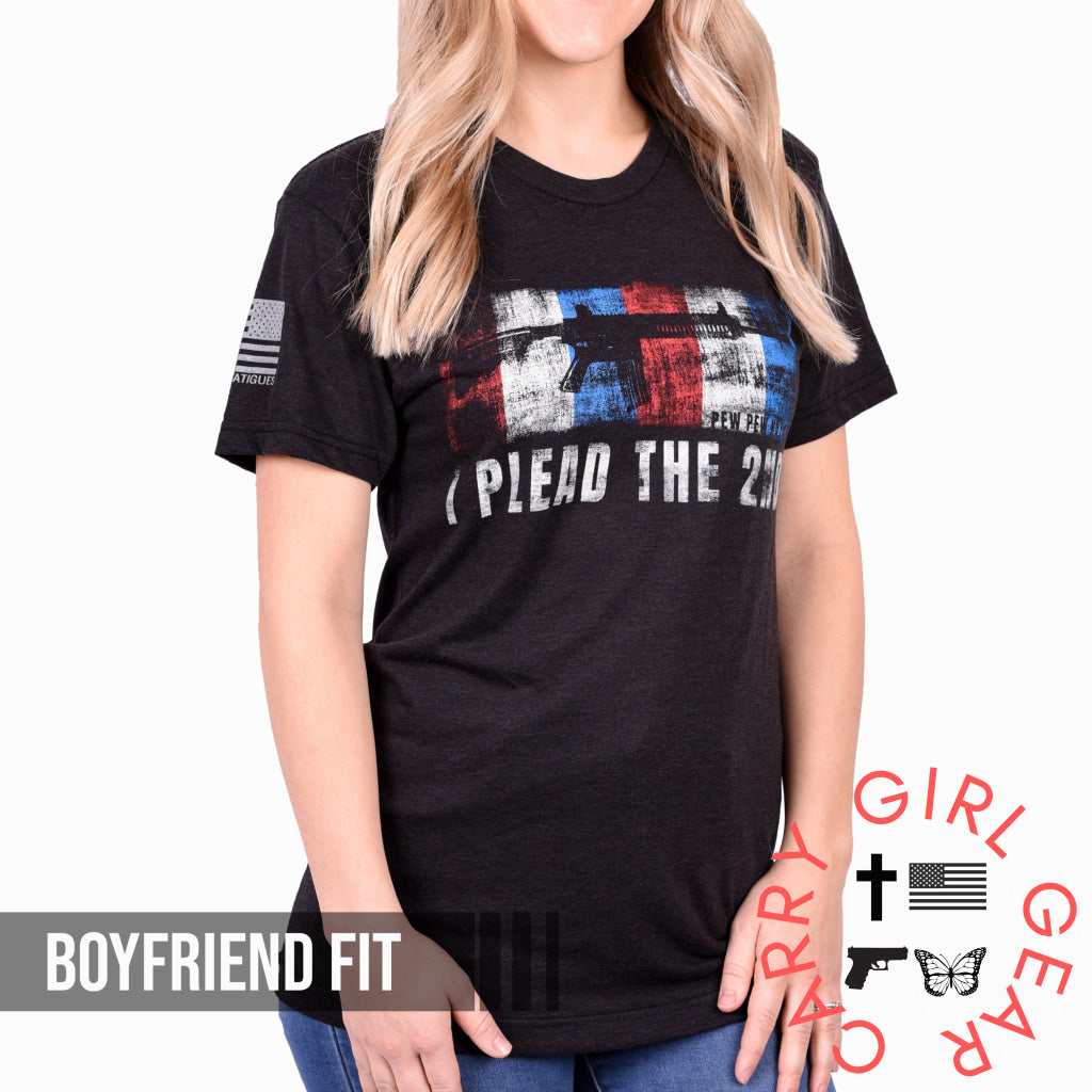 Women’s ’I Plead The 2Nd’ Boyfriend Fit T-Shirt By Pew Nation