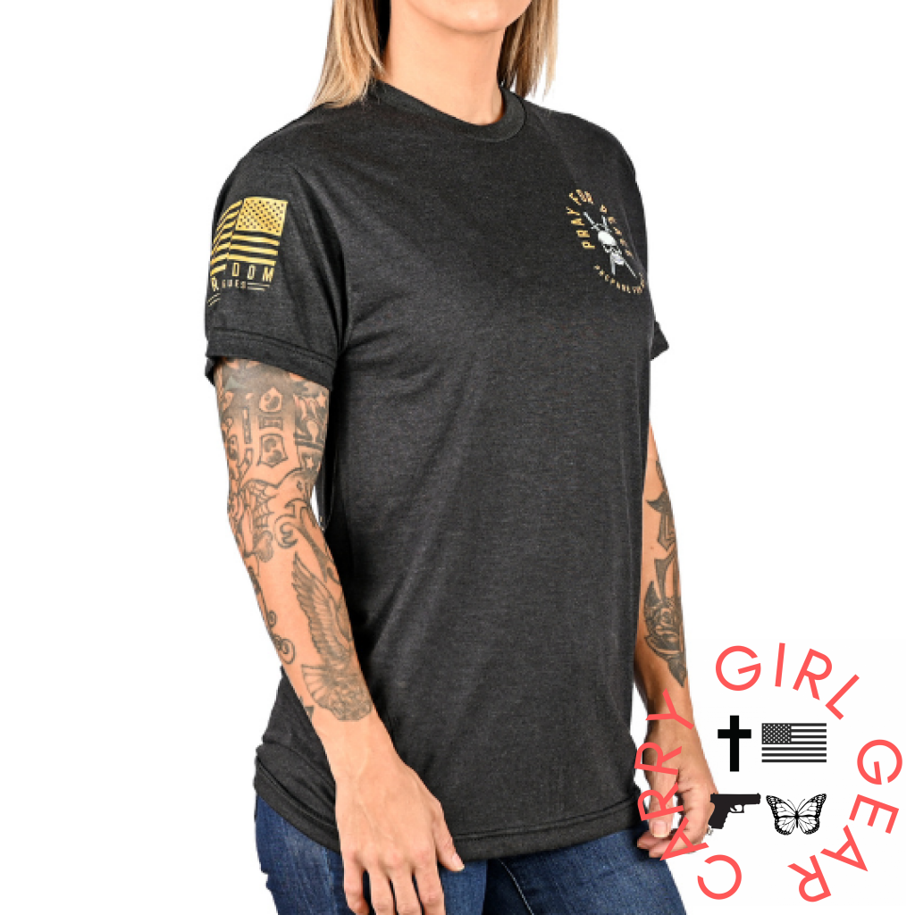 Women’s Pray For Peace | Prepare War Boyfriend Fit T-Shirt