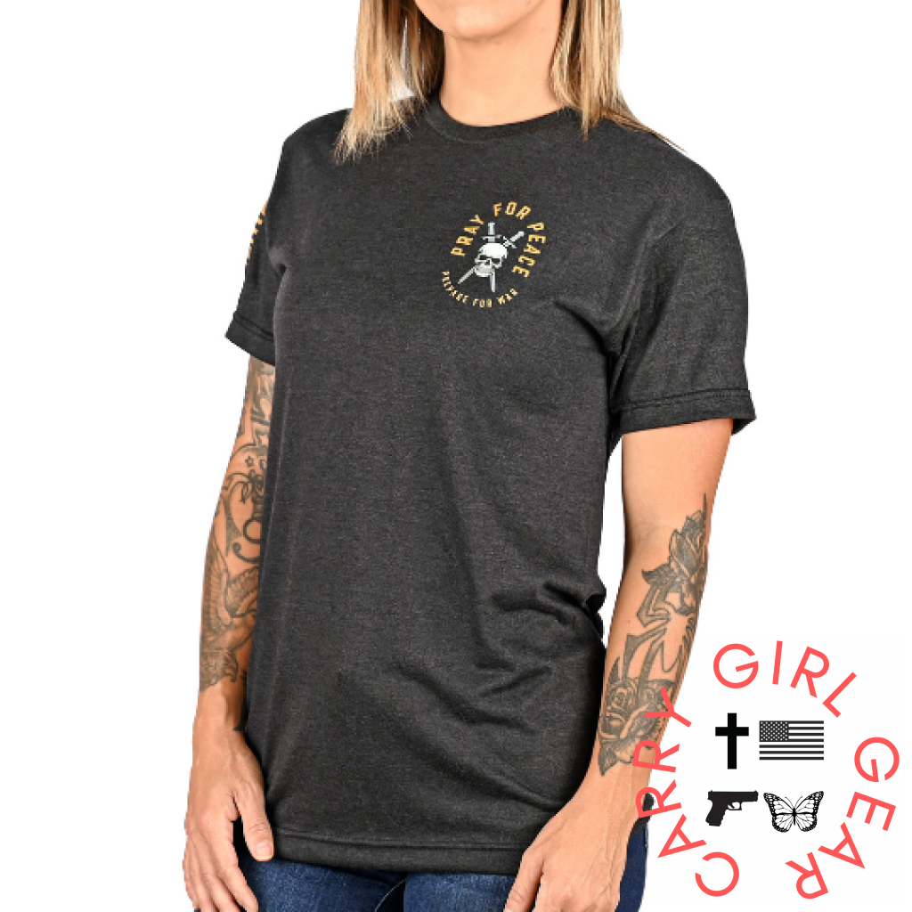 Women’s Pray For Peace | Prepare War Boyfriend Fit T-Shirt