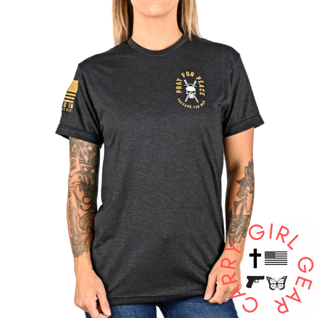 Women’s Pray For Peace | Prepare War Boyfriend Fit T-Shirt