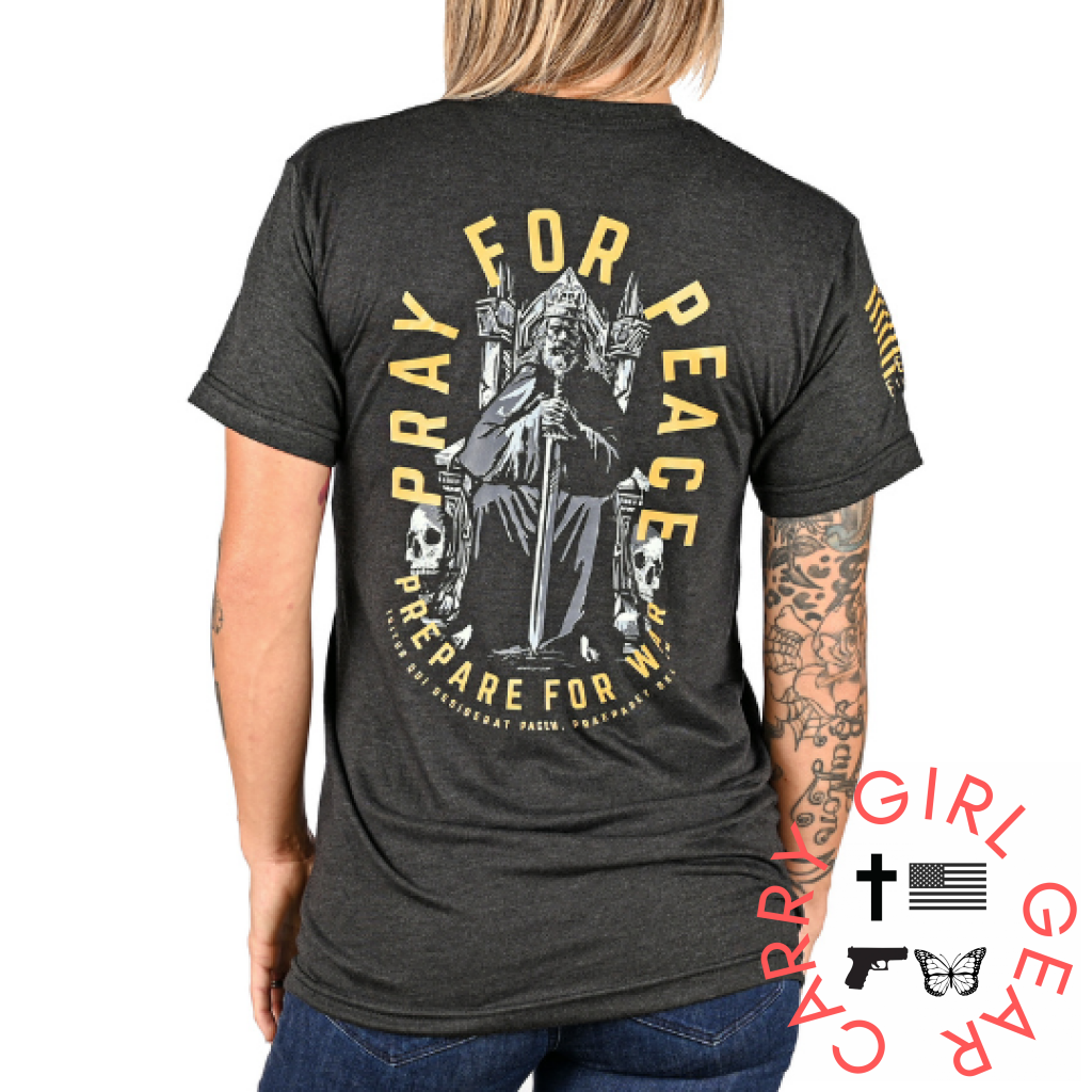 Women’s Pray For Peace | Prepare War Boyfriend Fit T-Shirt