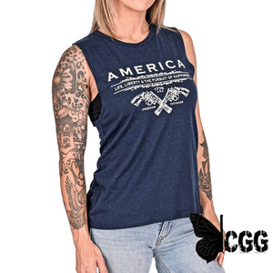 Women’s Unalienable Rights Muscle Tank - Midnight Navy