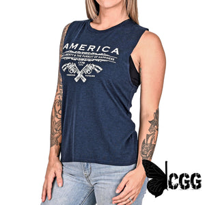 Women’s Unalienable Rights Muscle Tank - Midnight Navy