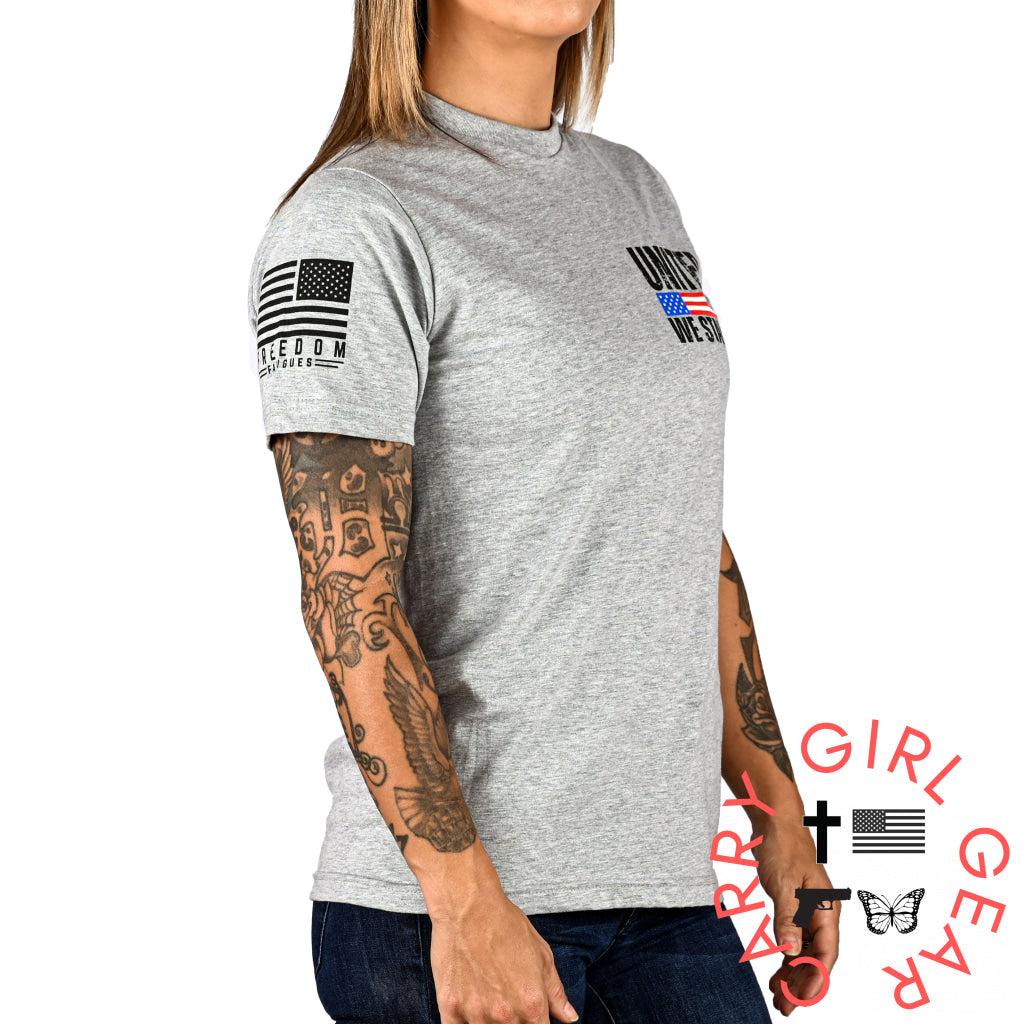 Women’s United We Stand Patriotic Boyfriend Fit T-Shirt