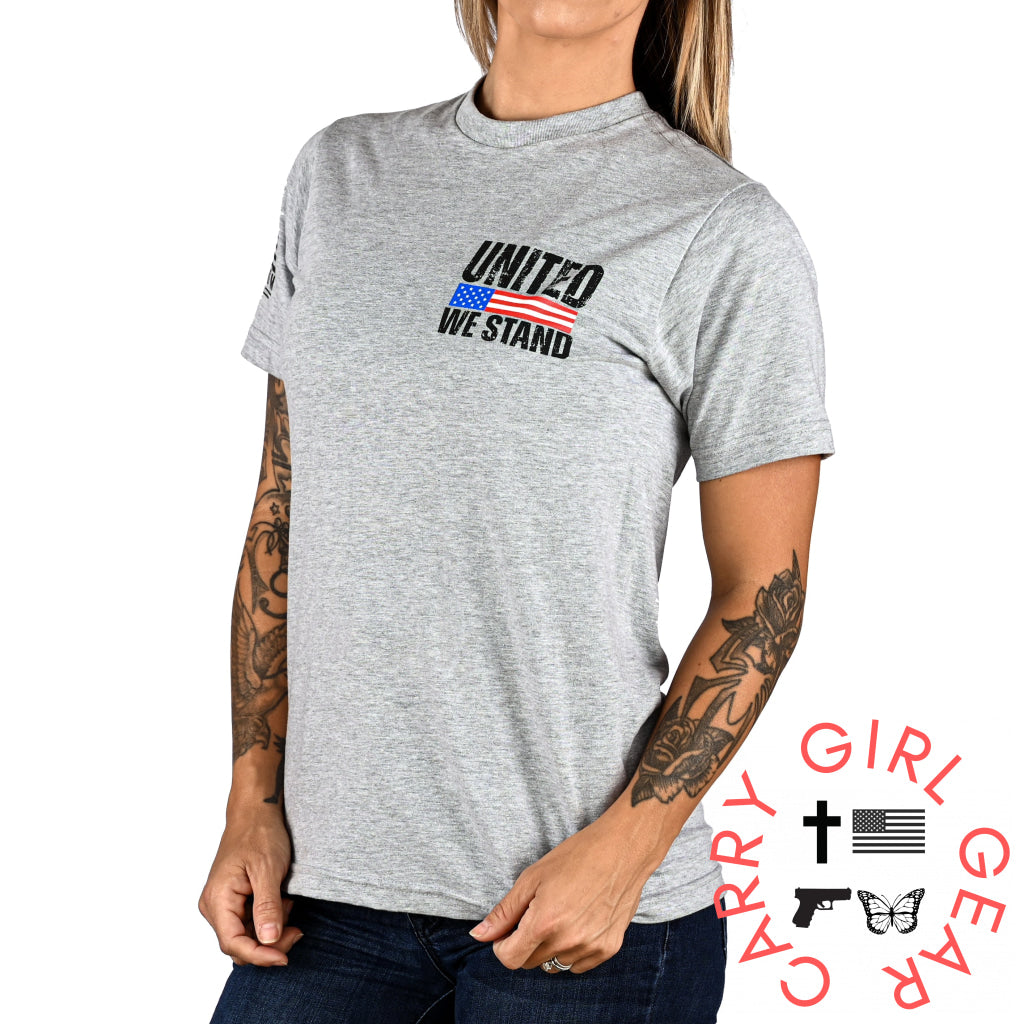 Women’s United We Stand Patriotic Boyfriend Fit T-Shirt