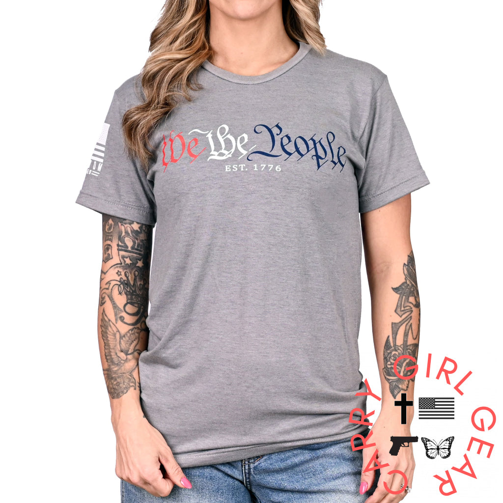 Women’s We The People in Red White & Blue Boyfriend Fit Patriotic Tshirt T-Shirt