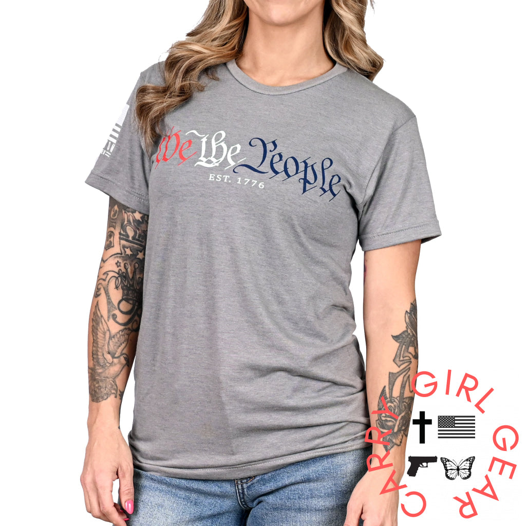 Women’s We The People in Red White & Blue Boyfriend Fit Patriotic Tshirt T-Shirt