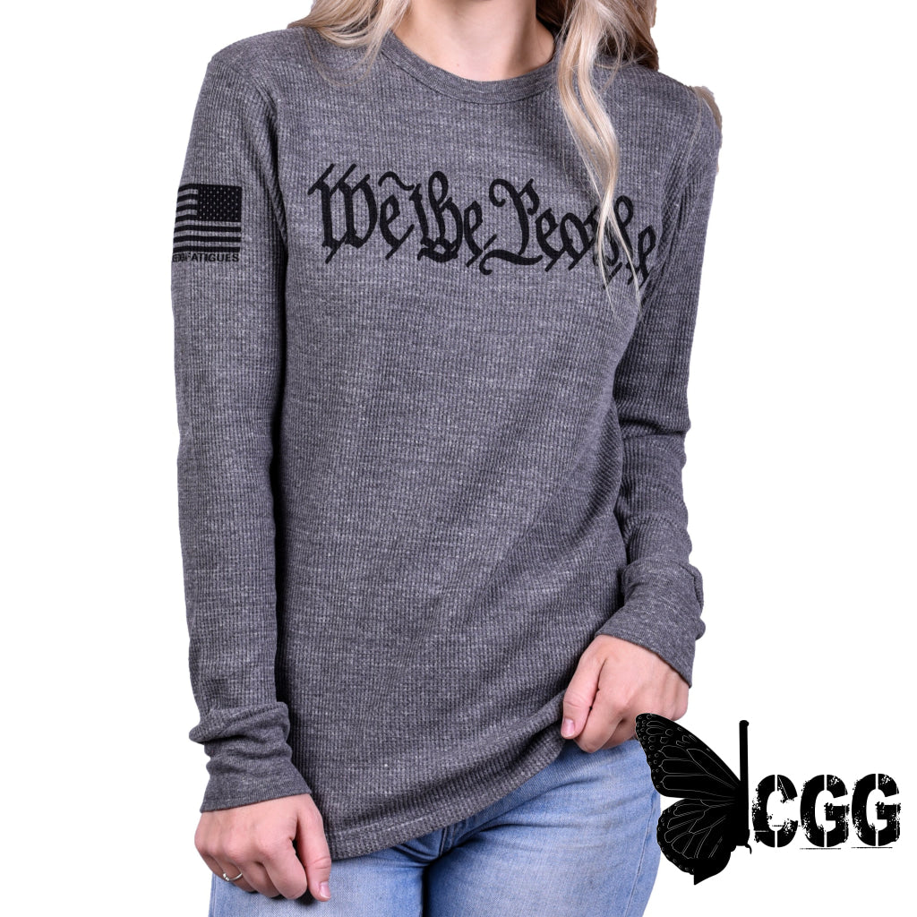 Women’s ’We The People’ Long Sleeve Patriotic Thermal - Boyfriend Fit Xs T-Shirt