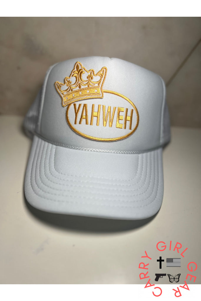 Yahweh trucker hat -clearance White