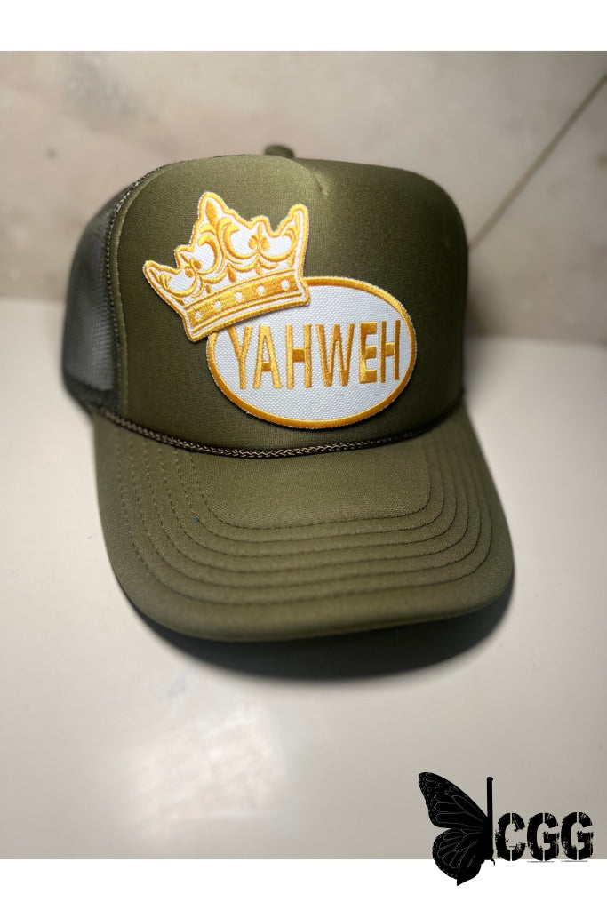 Yahweh Trucker Hat Olive Green