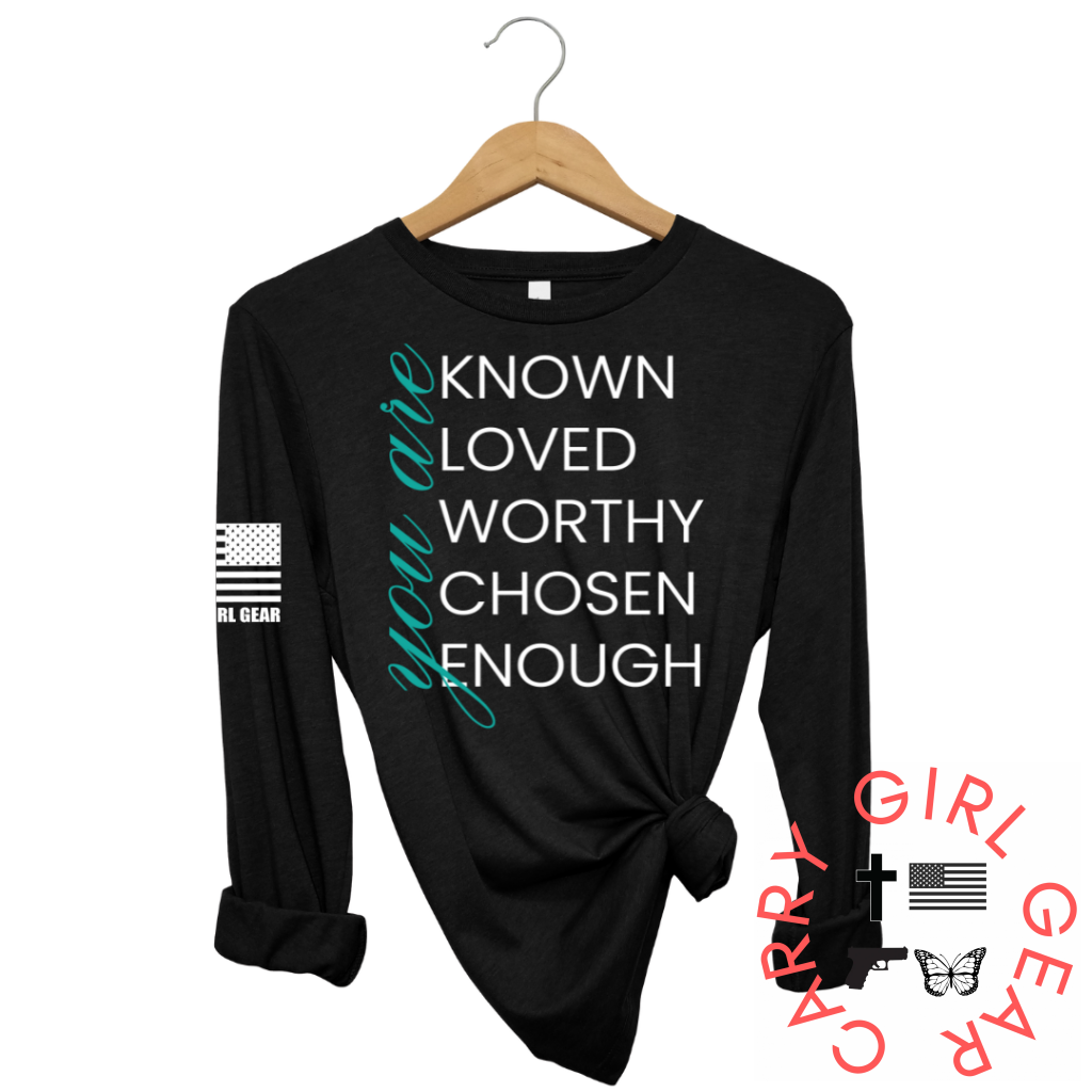 You Are Known Long Sleeve Black / Xs