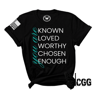 You Are Known Tee Xs / Black Unisex Cut Cgg Perfect Tee