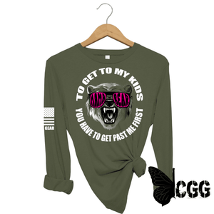 You Have To Get Past Me First Long Sleeve Olive / Xs