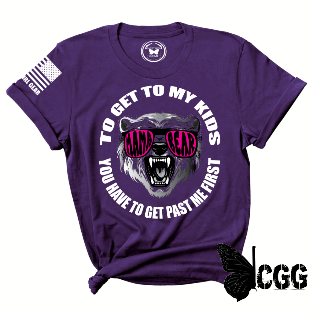 You Have To Get Past Me First Tee Xs / Purple Unisex Cut Cgg Perfect Tee