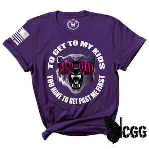 You Have To Get Past Me First Tee Xs / Purple Unisex Cut Cgg Perfect Tee