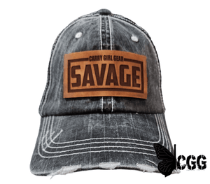 Cgg Savage Leather Patch Trucker Black/Black Mesh Hats