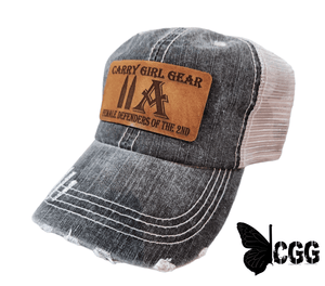 Female Defenders Of The 2Nd Leather Patch Trucker Gray/Gray Mesh