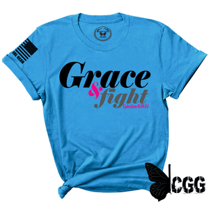 Grace & Fight Tee Xs / Turquoise Unisex Cut Cgg Perfect Tee